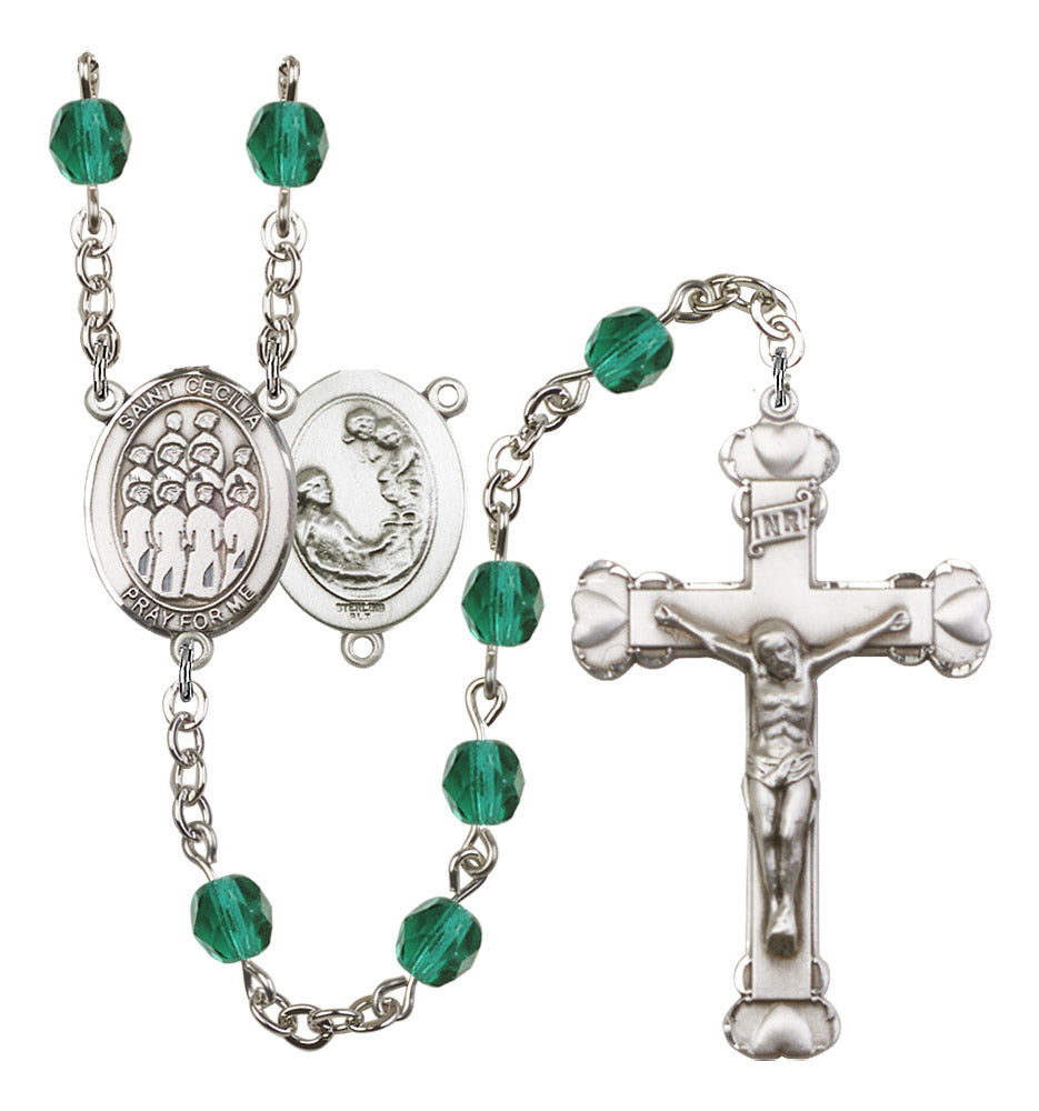 St. Cecilia Choir Birthstone Rosary for Women