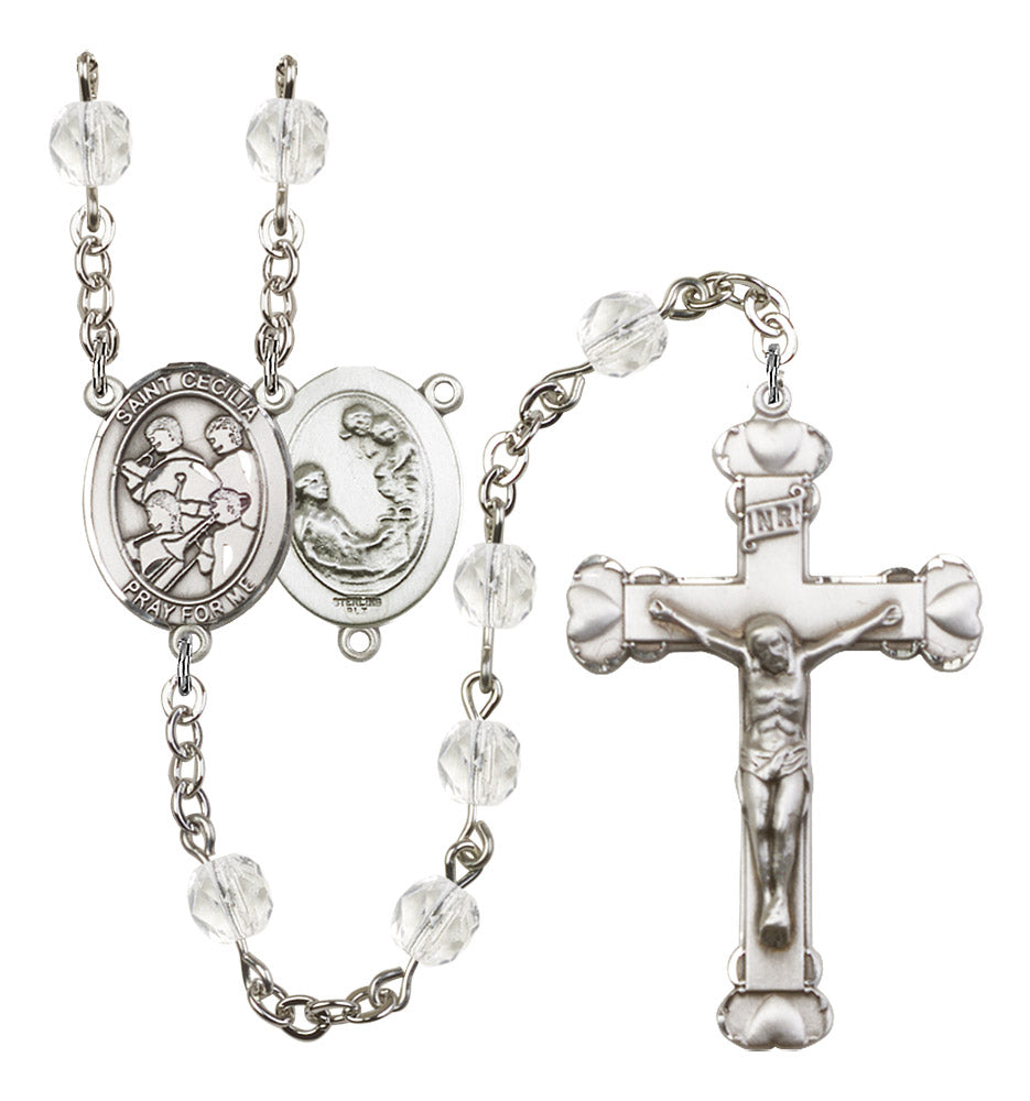 St. Cecilia Marching Band Birthstone Rosary for Women