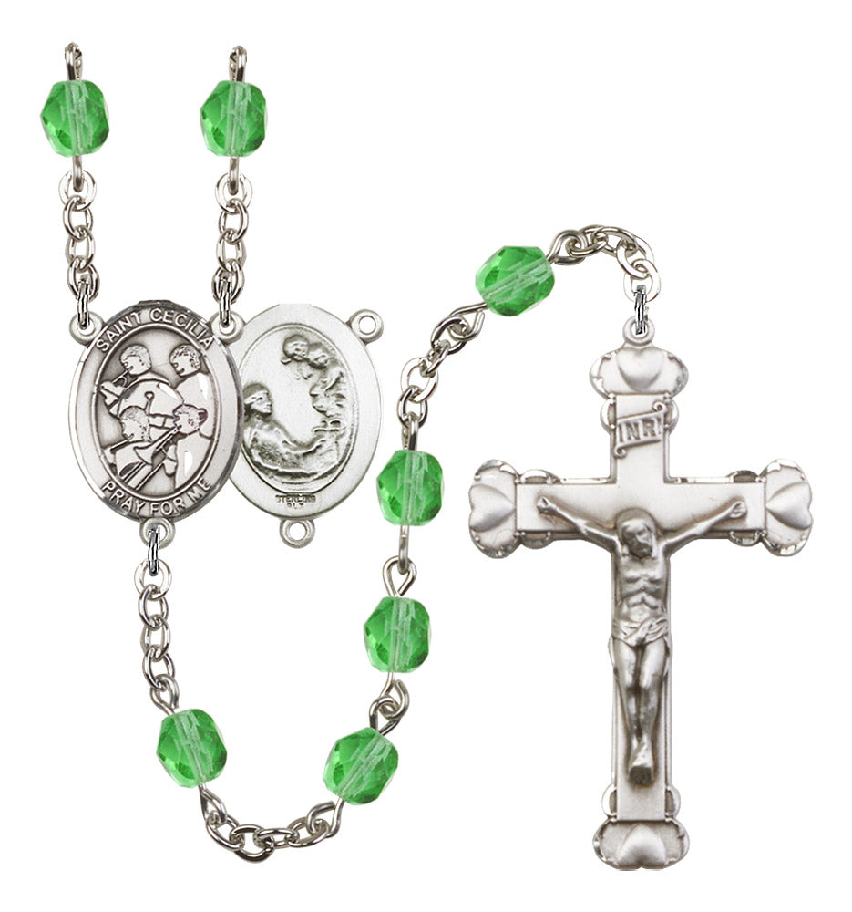 St. Cecilia Marching Band Birthstone Rosary for Women