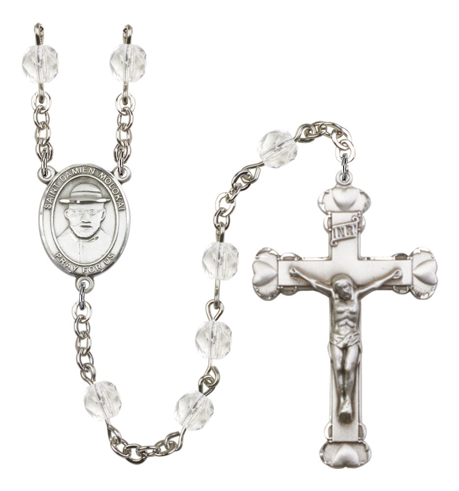St. Damien of Molokai Birthstone Rosary for Women