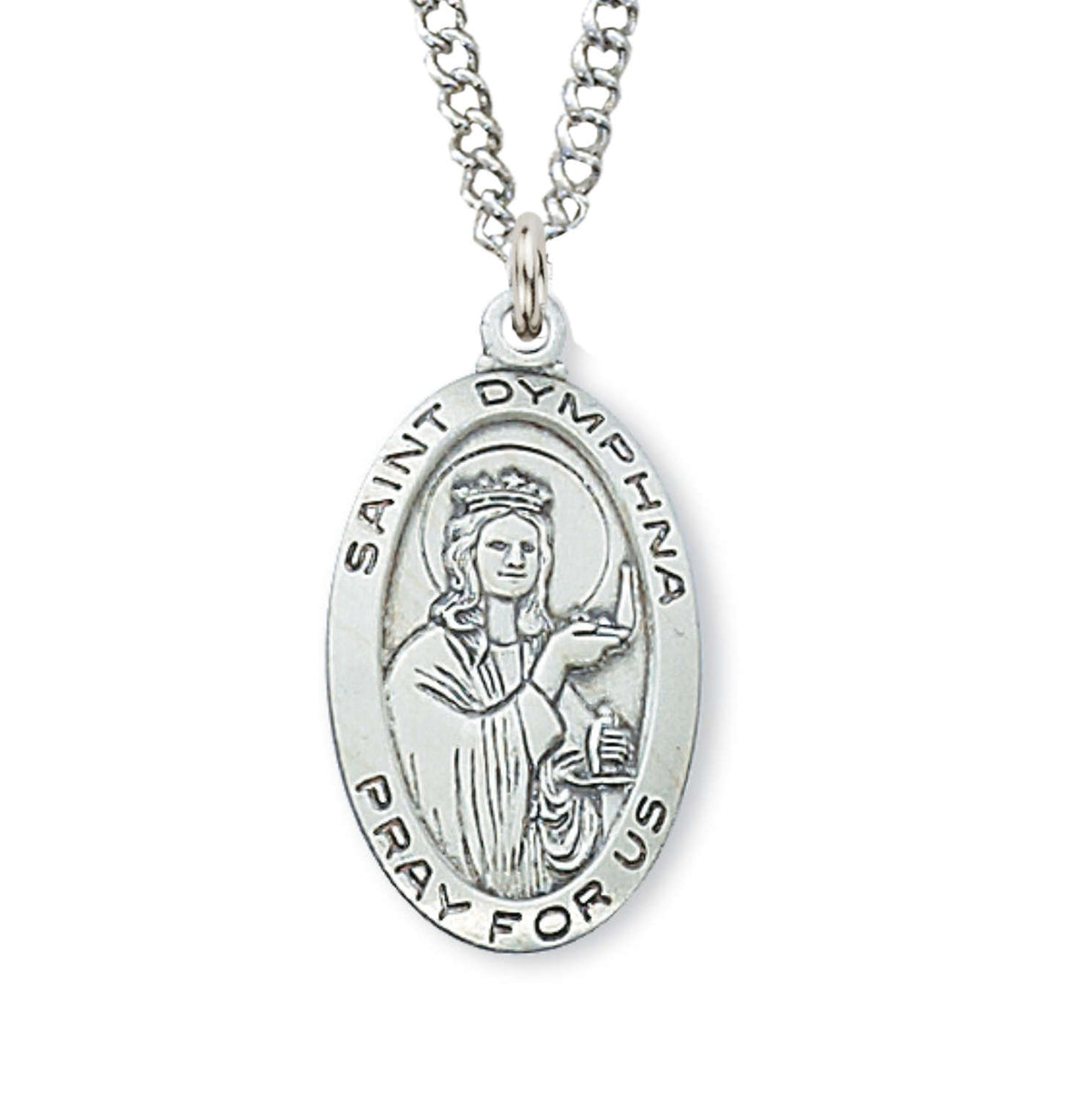 St. Dymphna Medal Sterling Silver for Women