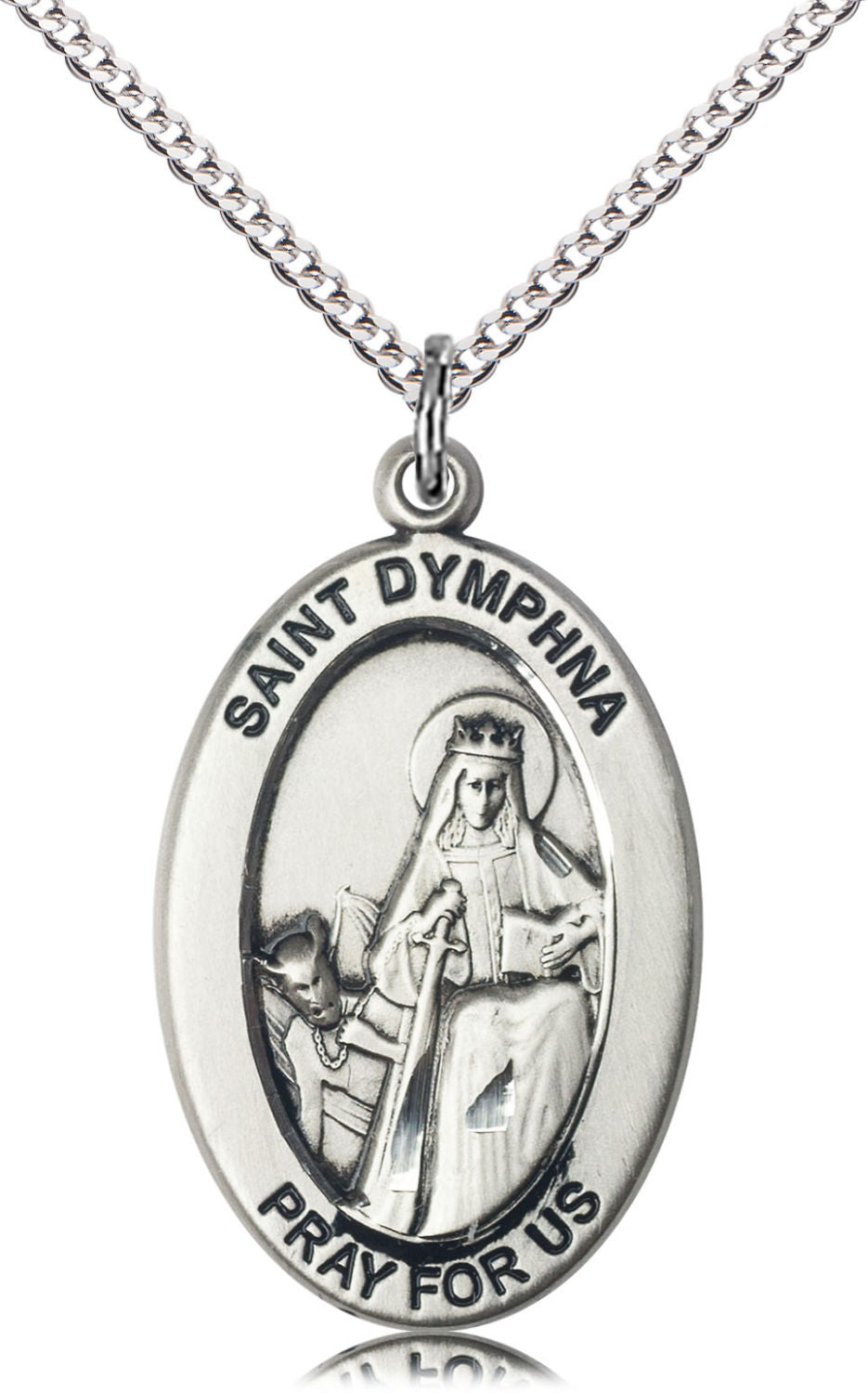St. Dymphna of Mental Illness Necklace for Women