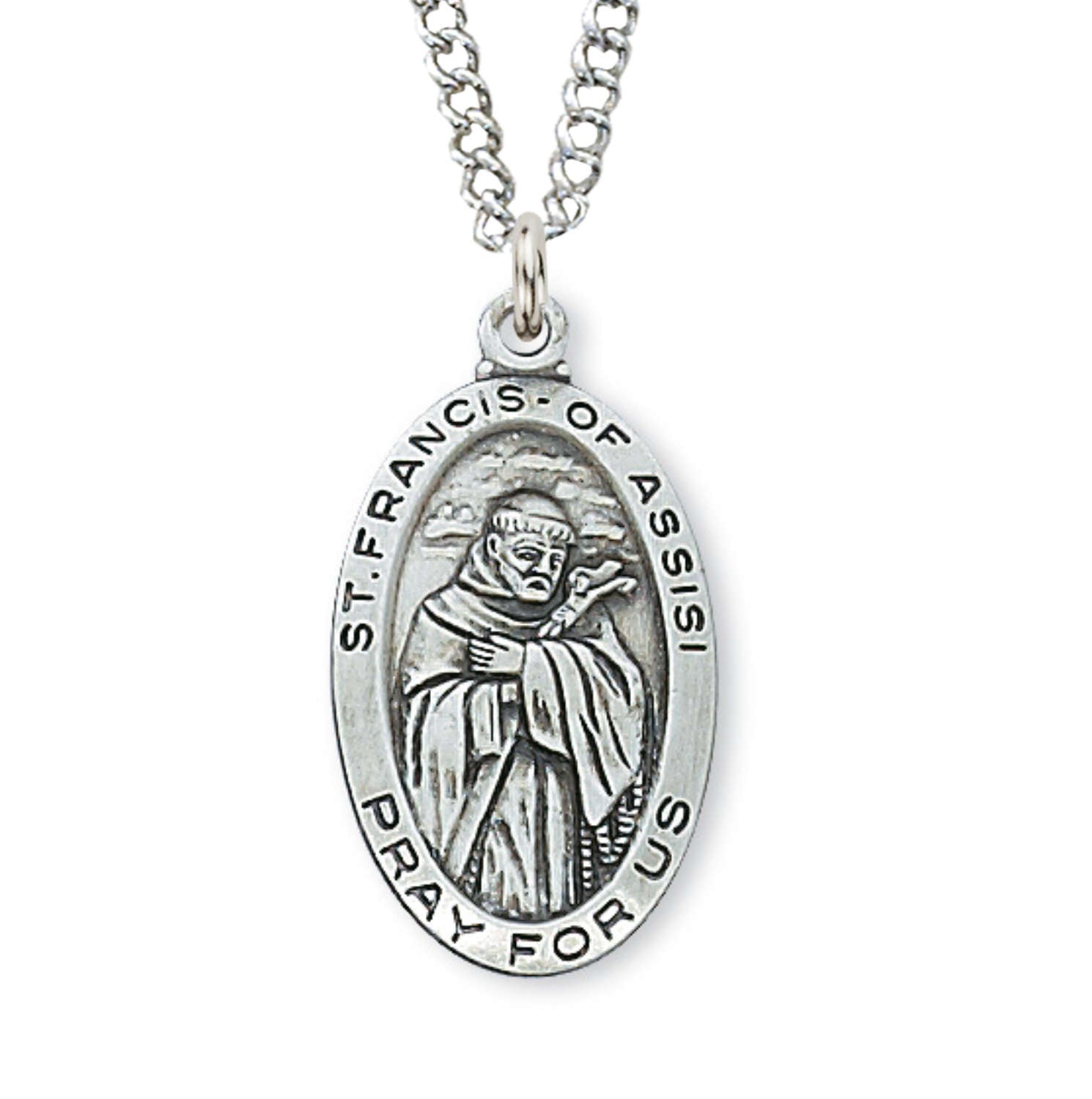 St. Francis of Assisi Medal Sterling Silver for Women