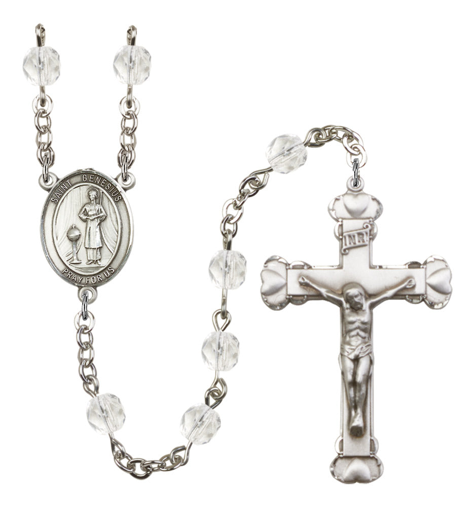 St. Genesius of Rome Birthstone Rosary for Women
