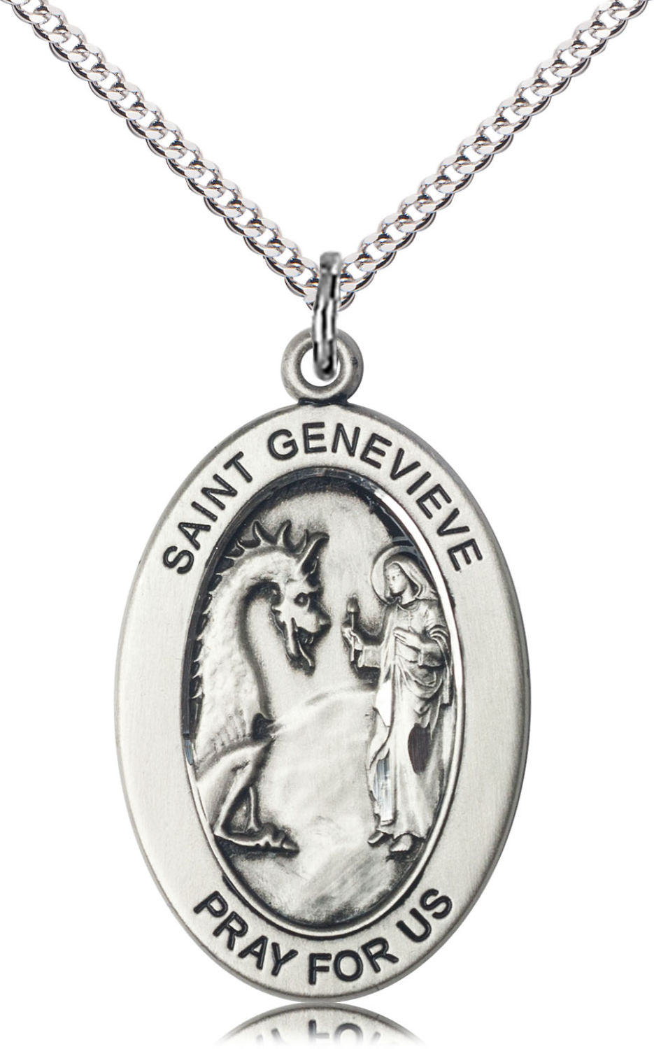 St. Genevieve of the Army Corp Necklace for Women
