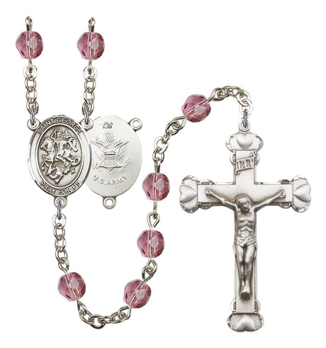 St. George Army Birthstone Rosary for Women