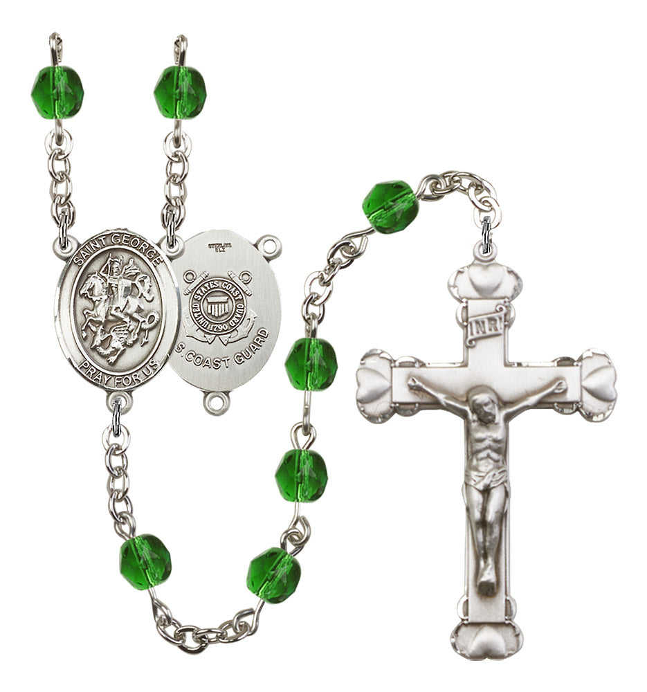 St. George Coast Guard Birthstone Rosary for Women