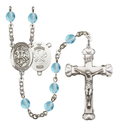 St. George National Guard Birthstone Rosary for Women
