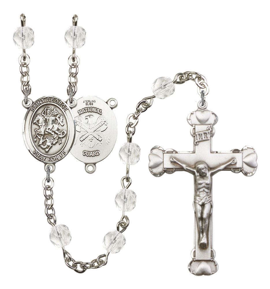 St. George National Guard Birthstone Rosary for Women