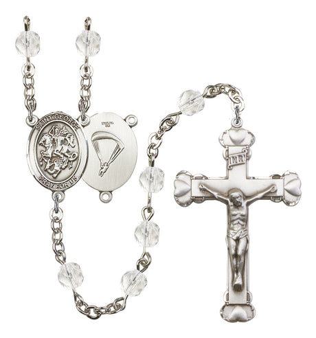 St. George Paratrooper Birthstone Rosary for Women