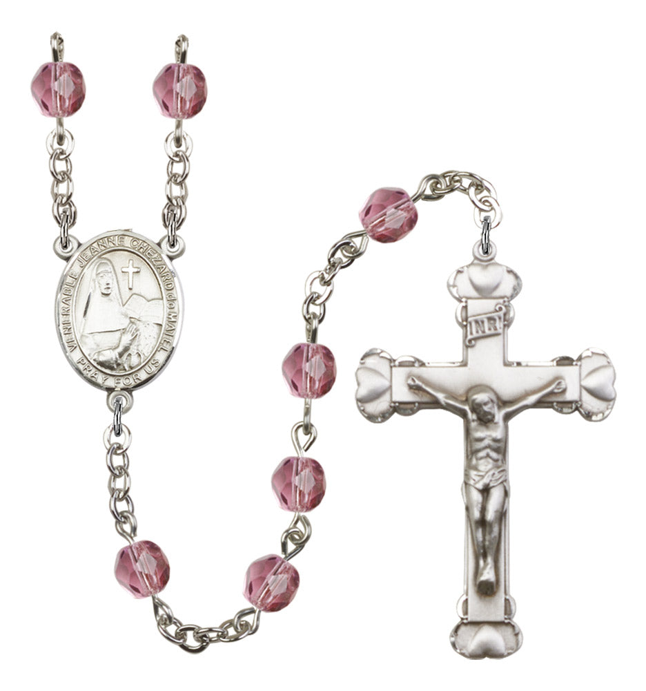 St. Jeanne Chezard de Matel Birthstone Rosary for Women