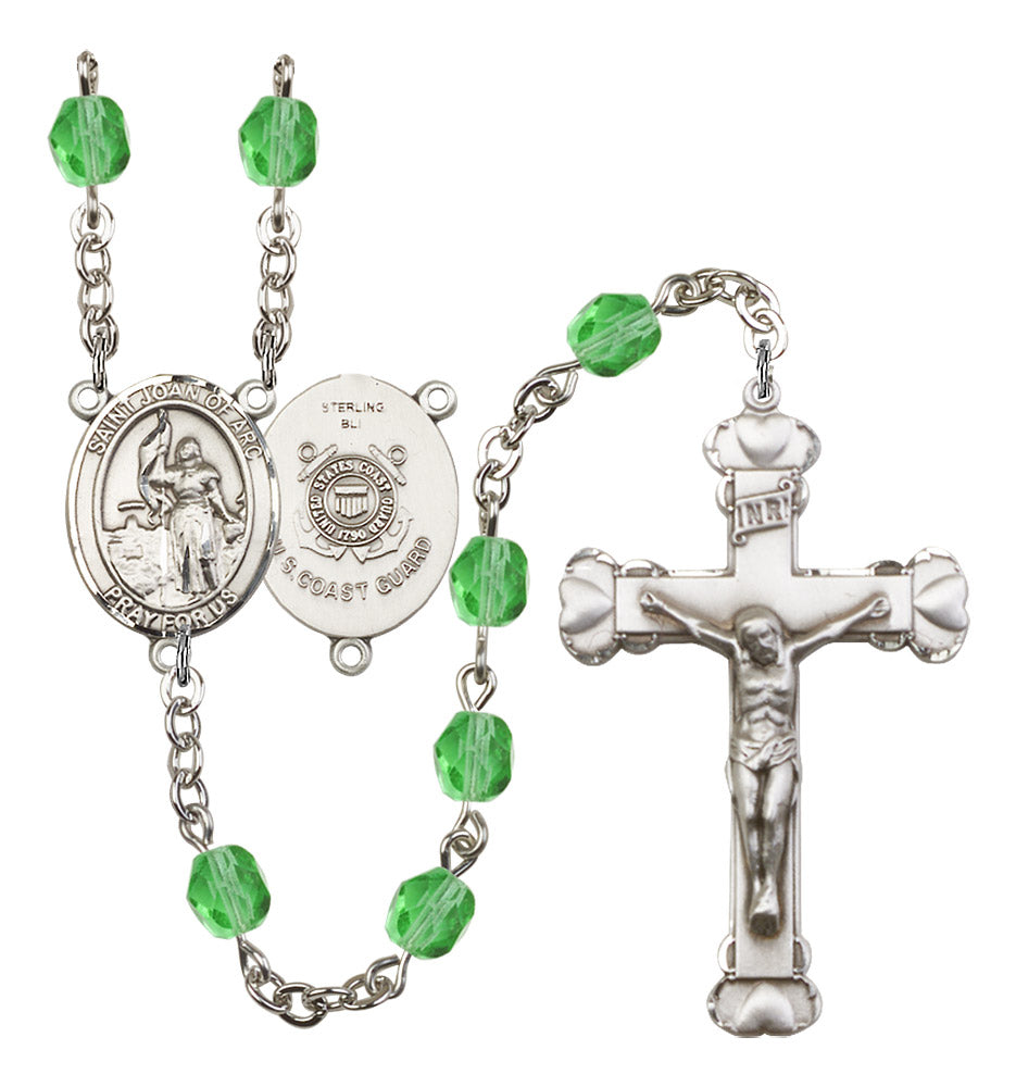 St. Joan of Arc Coast Guard Birthstone Rosary for Women