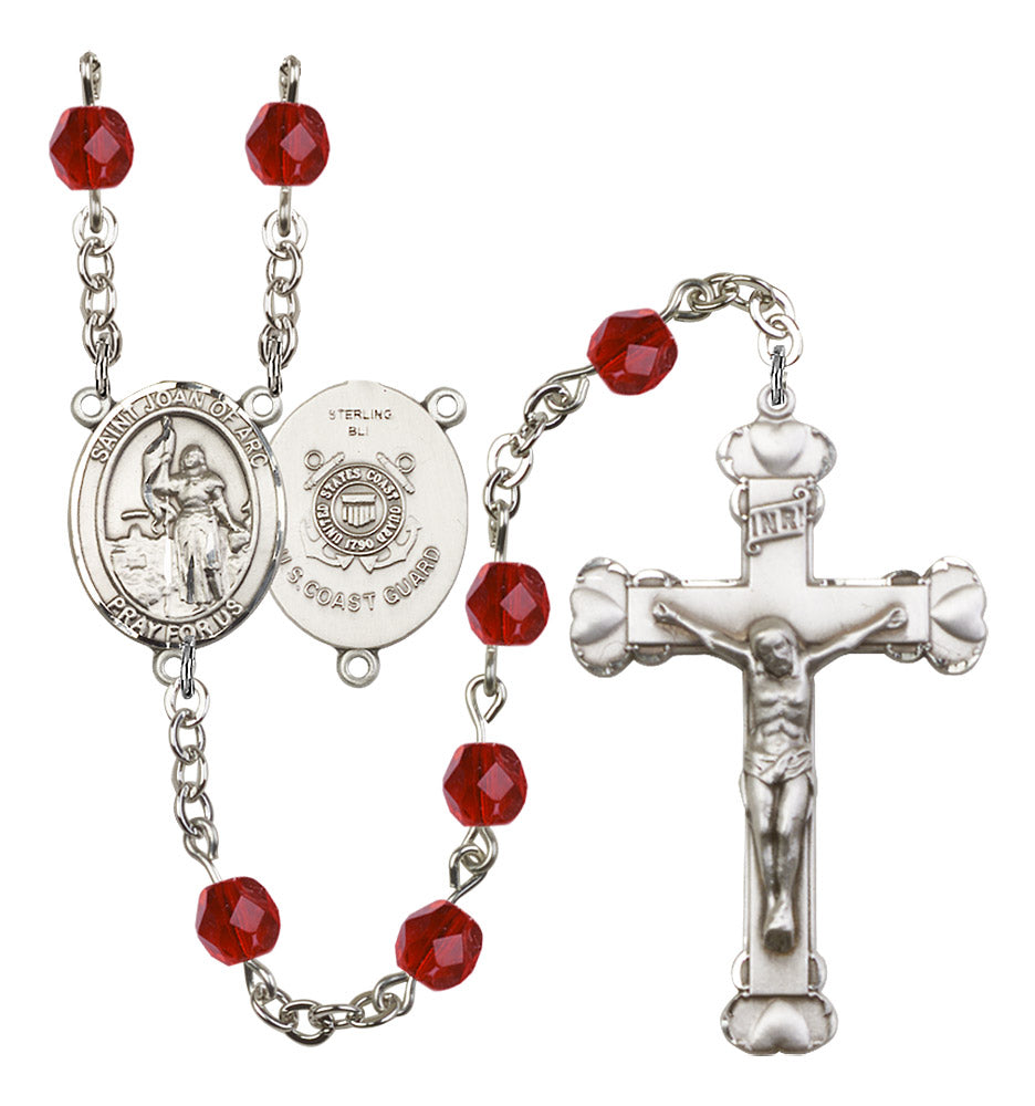 St. Joan of Arc Coast Guard Birthstone Rosary for Women