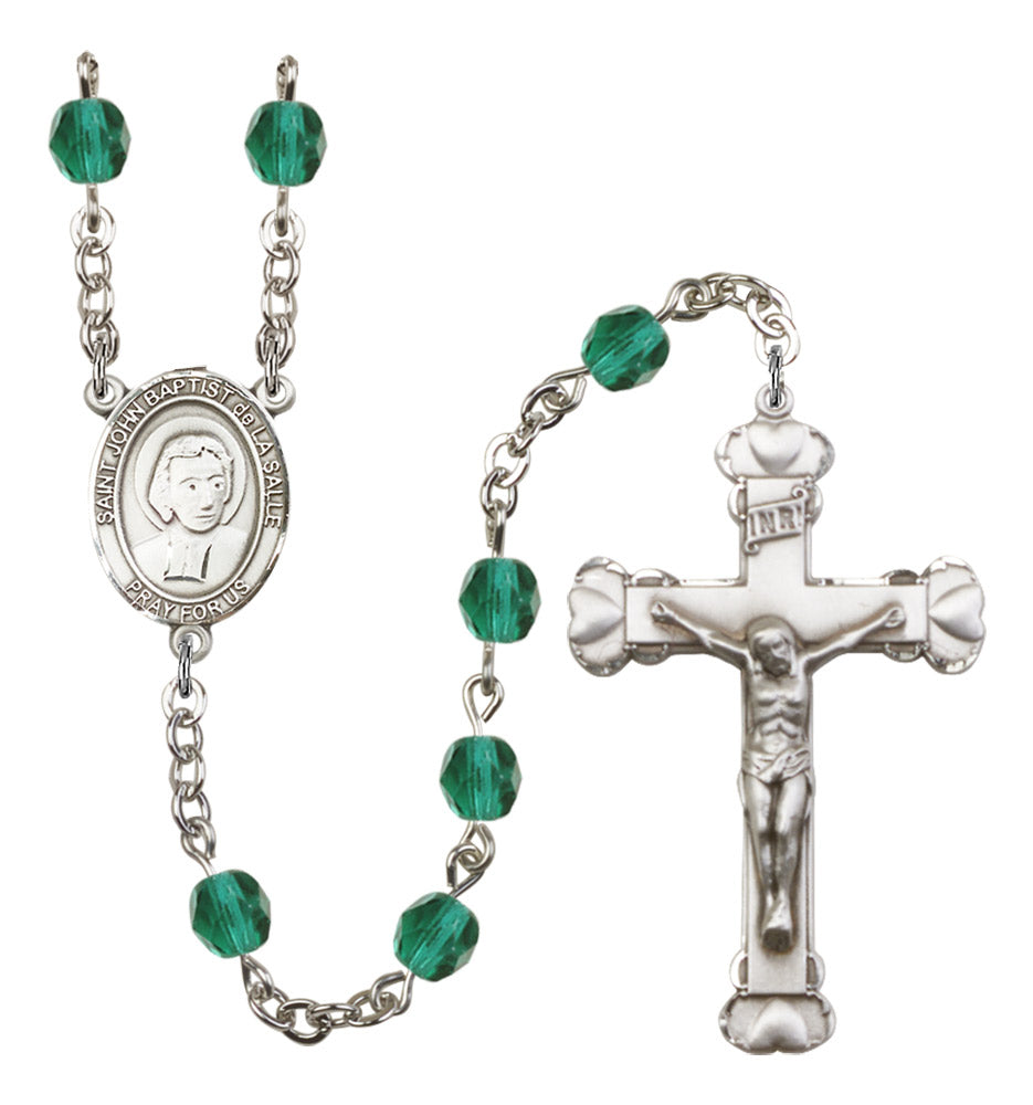 St. John Baptist de la Salle Birthstone Rosary for Women