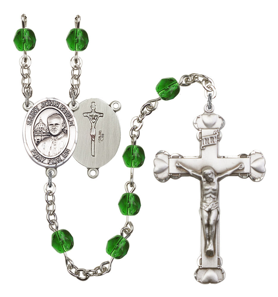 St. John Paul II Birthstone Rosary for Women