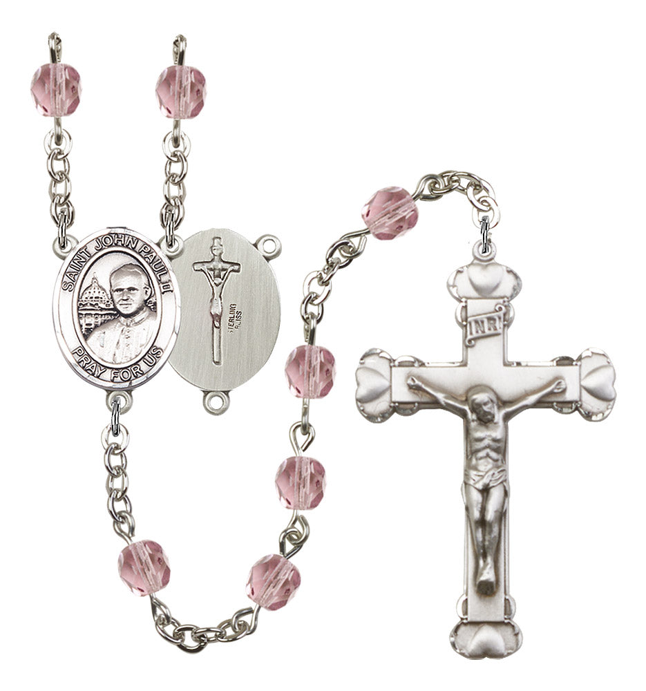 St. John Paul II Birthstone Rosary for Women