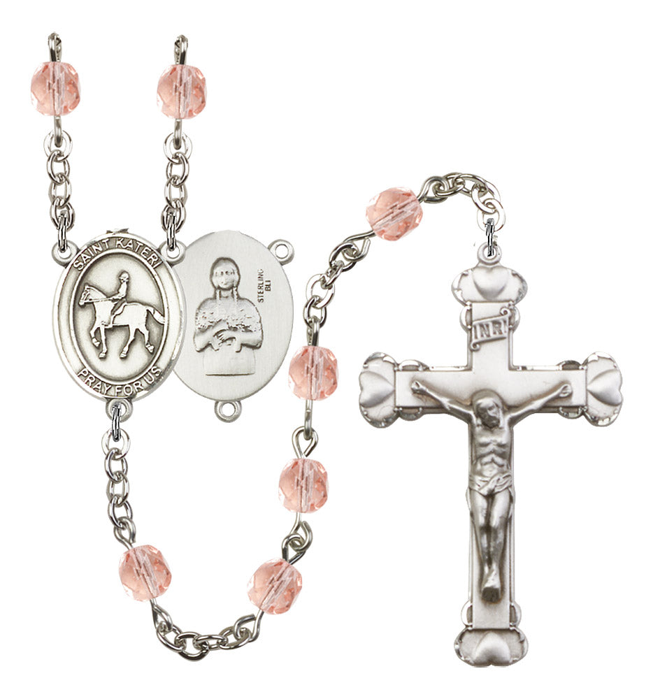 St. Kateri Equestrian Birthstone Rosary for Women