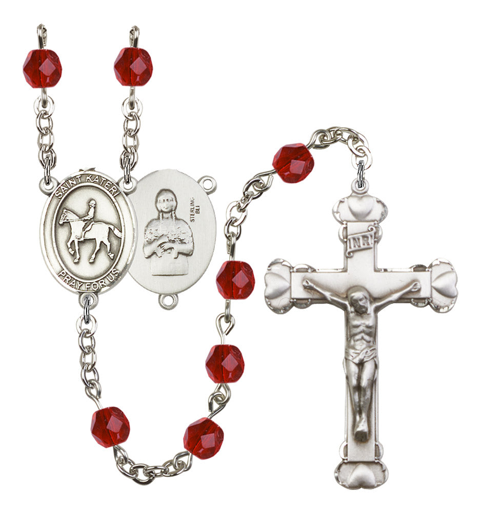 St. Kateri Equestrian Birthstone Rosary for Women