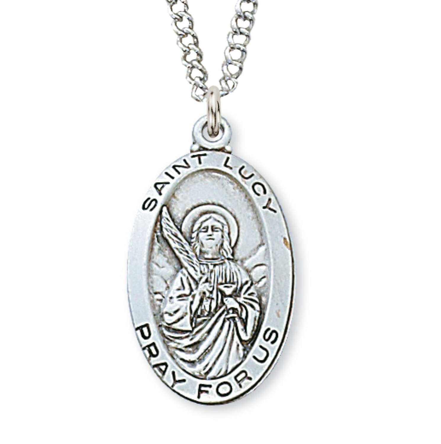 St. Lucy Medal Sterling Silver for Women