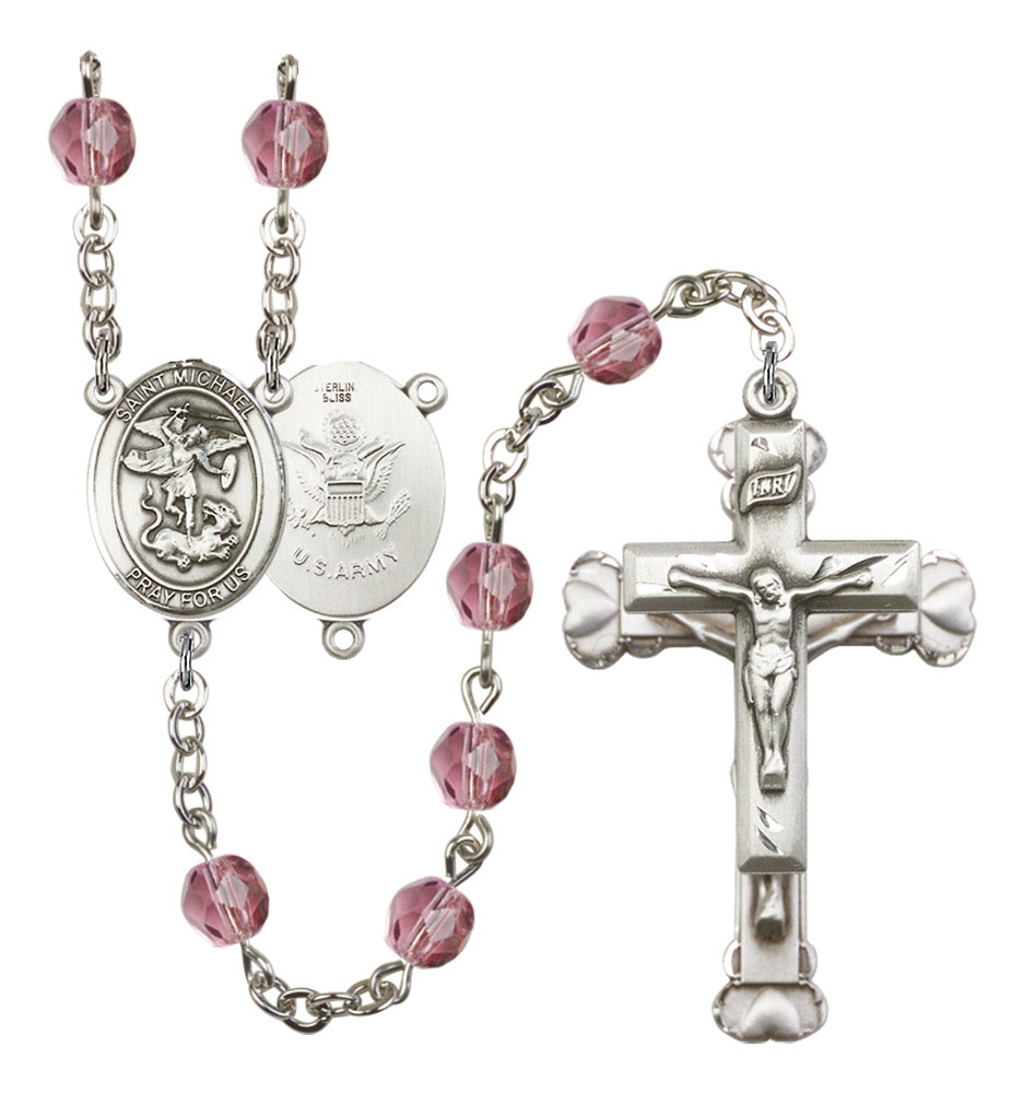 St. Michael Army Birthstone Rosary for Women