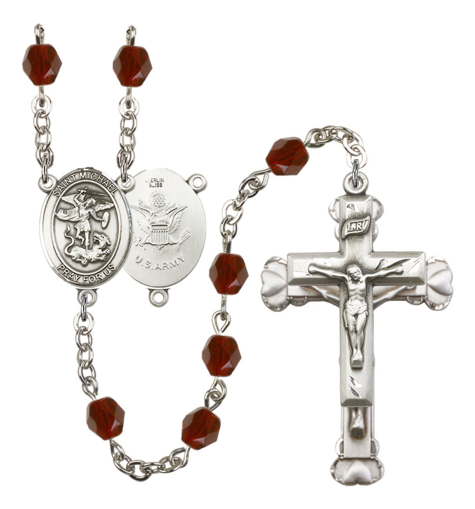 St. Michael Army Birthstone Rosary for Women