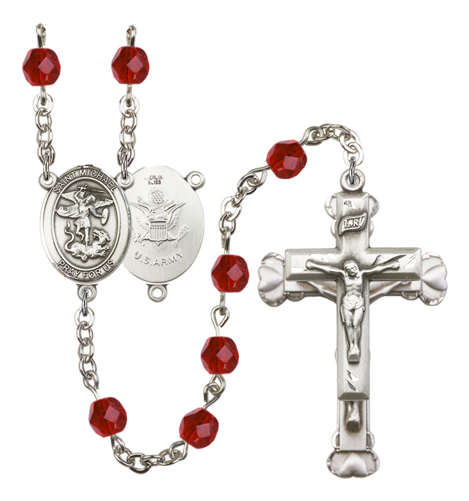 St. Michael Army Birthstone Rosary for Women