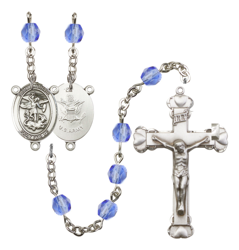 St. Michael Army Birthstone Rosary for Women