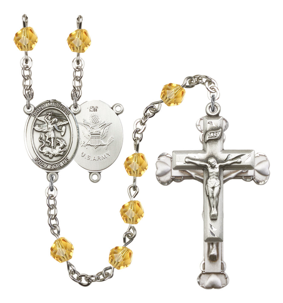 St. Michael Army Birthstone Rosary for Women