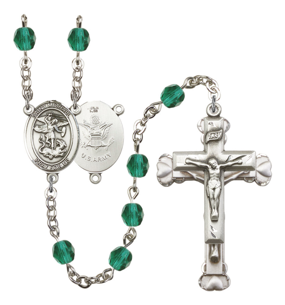 St. Michael Army Birthstone Rosary for Women