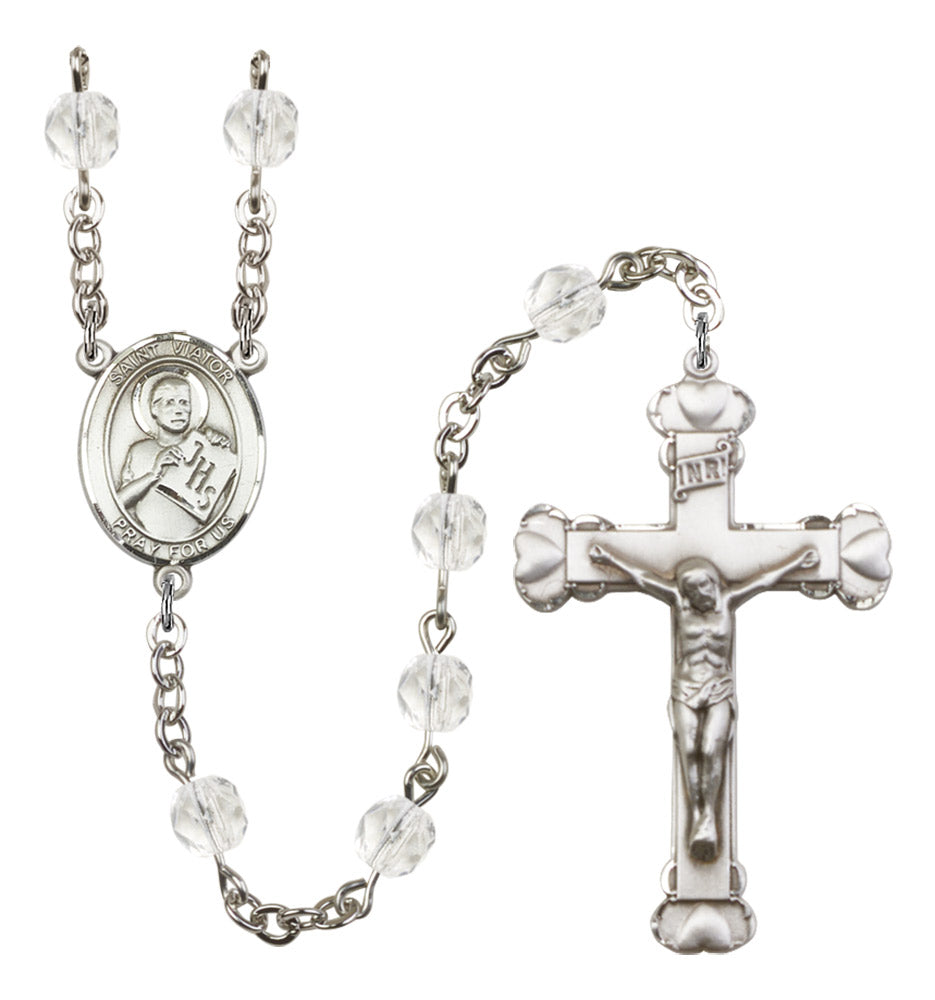 St. Viator of Bergamo Birthstone Rosary for Women