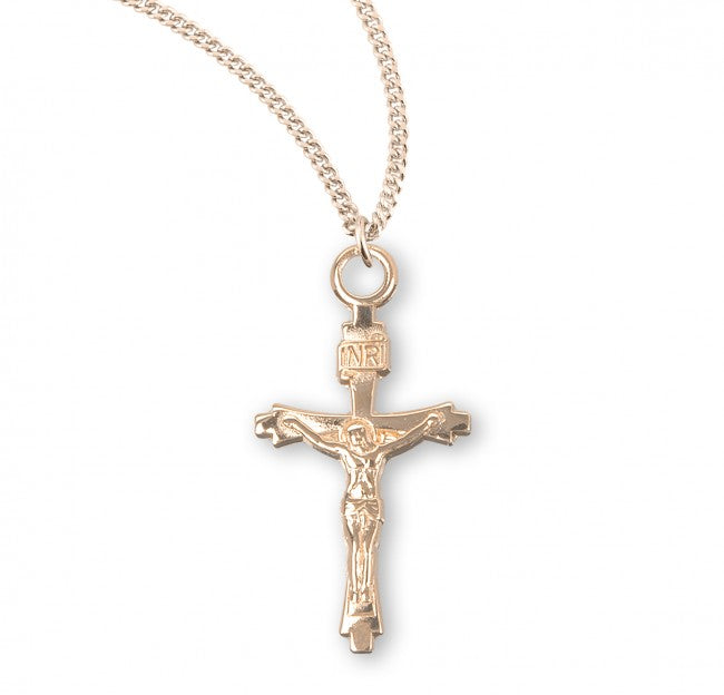 Sterling Silver Petite Crucifix Pendant with Chain for Women