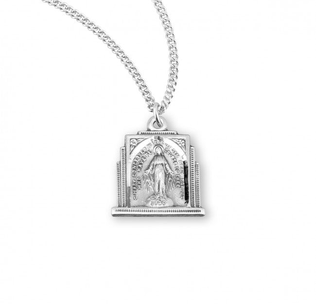 Tiered Border Miraculous Medal for Women
