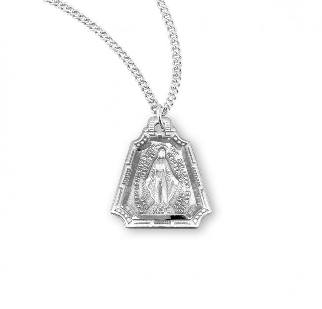 Triangular Border Miraculous Medal for Women