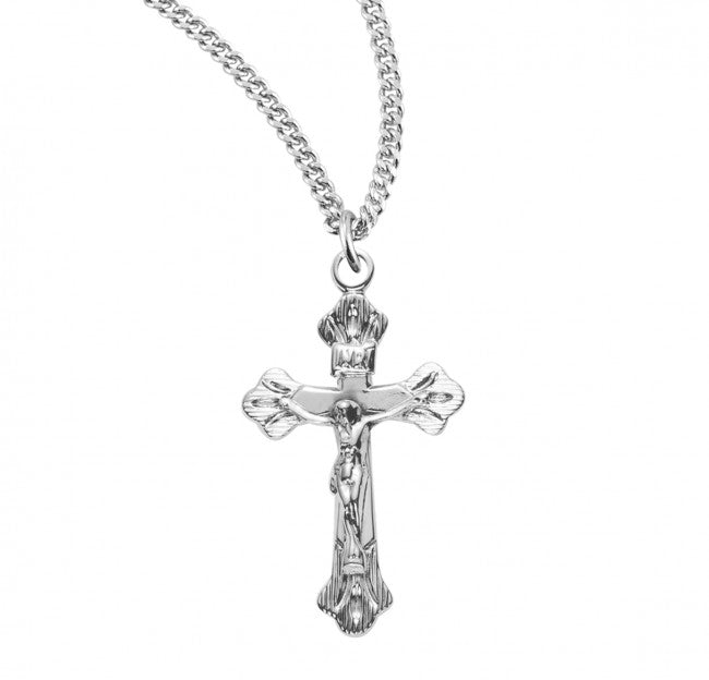 Budded Tip Crucifix Pendant High Polish for Women