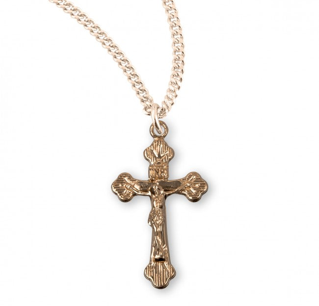Budded Tip Crucifix Pendant High Polish for Women