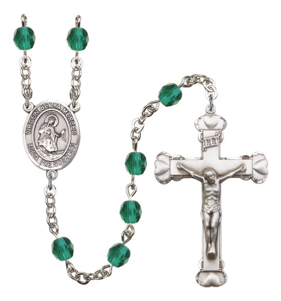 Virgen de la Merced Birthstone Rosary for Women
