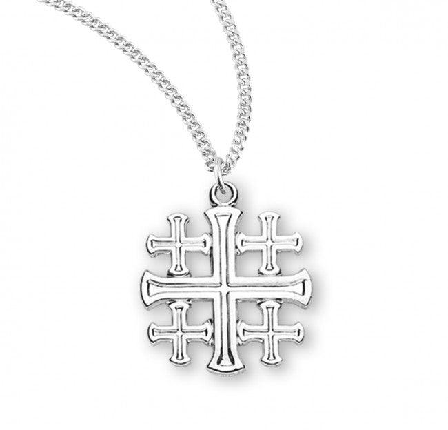 Jerusalem Cross Pendant with Chain for Women