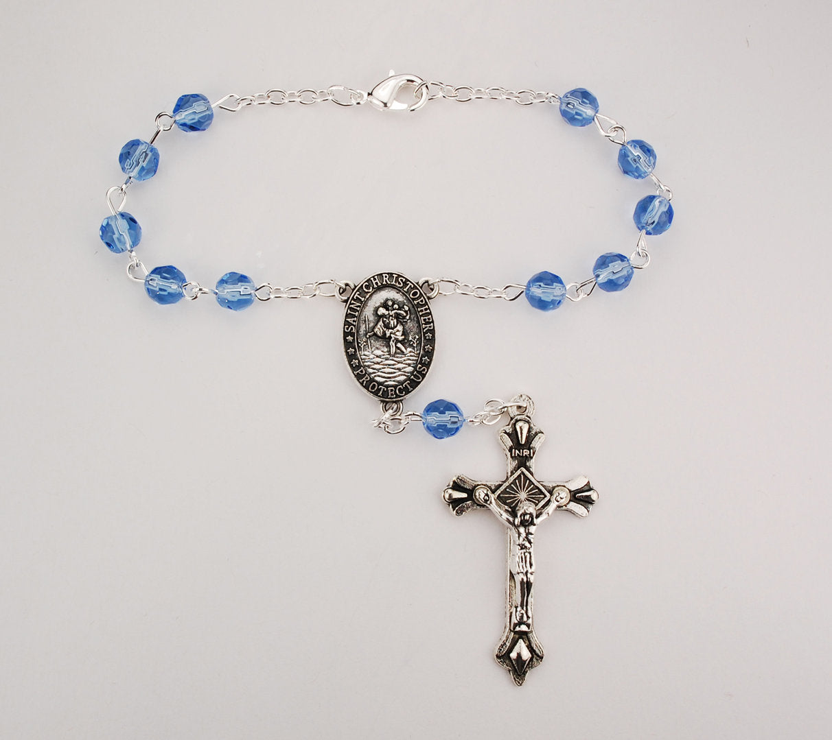 Zircon Auto Rosary - December Birthstone