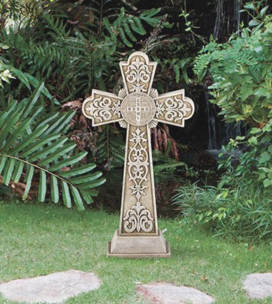 St. Benedict Garden Cross 24" High