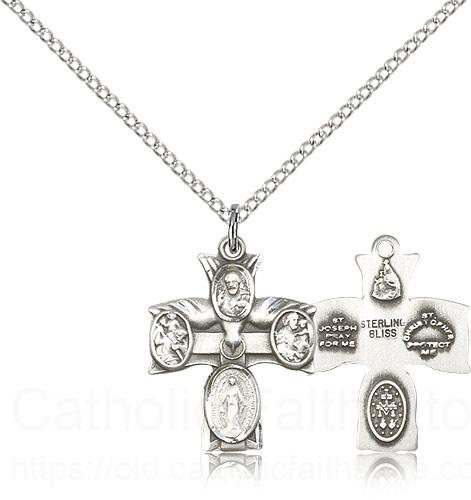 Four-Way Medal Necklace for Women