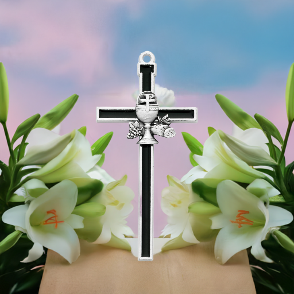 Black First Communion Wall Cross 5 inch