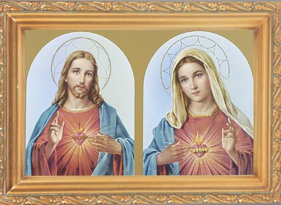 The Sacred Hearts Antique Gold Framed Print