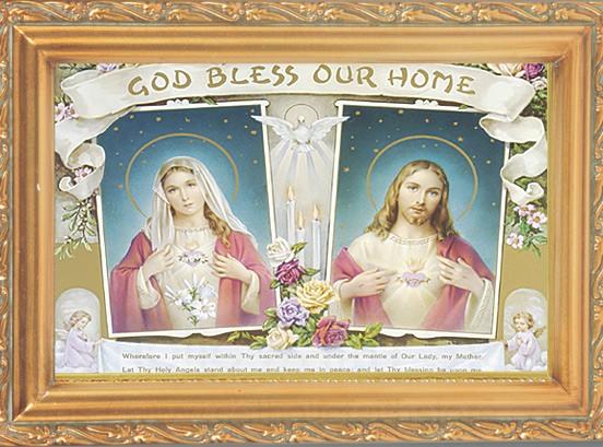 House Blessing Antique Gold Framed Print