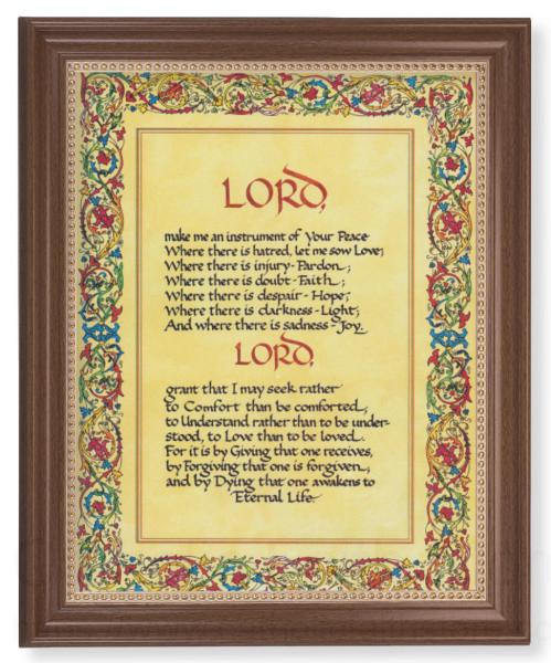 Saint Francis Peace Prayer 11x14 Framed Print Artboard