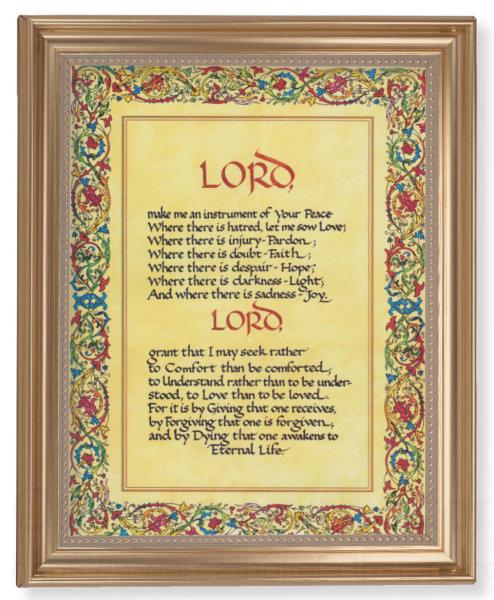 Saint Francis Peace Prayer 11x14 Framed Print Artboard