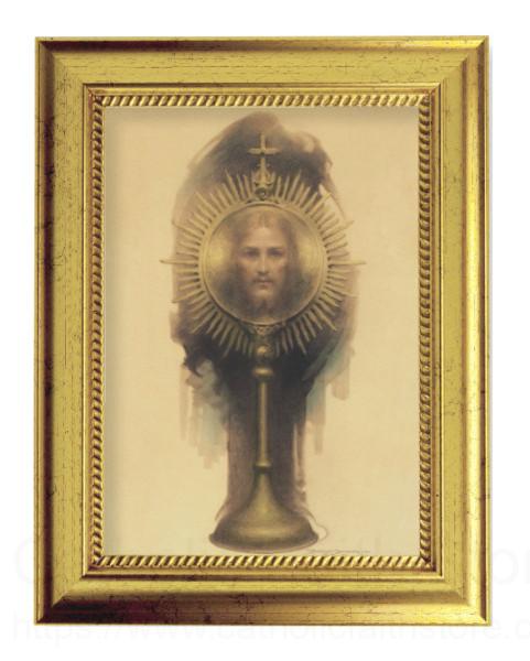 Our Sacramental King Print by Chambers 5x7 Print in Gold-Leaf Frame