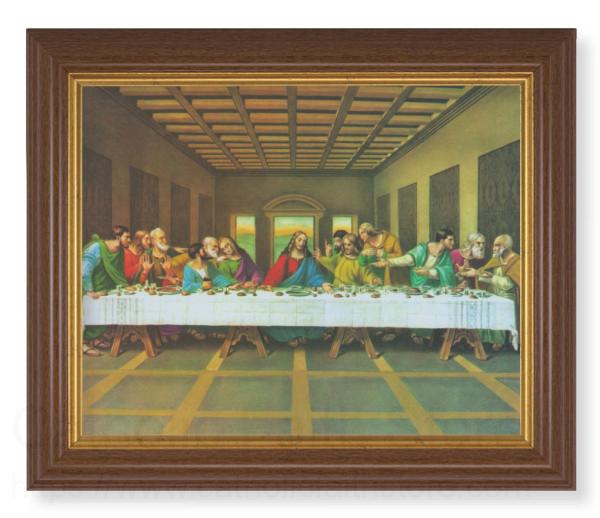 The Last Supper 8x10 Textured Artboard Dark Walnut Frame