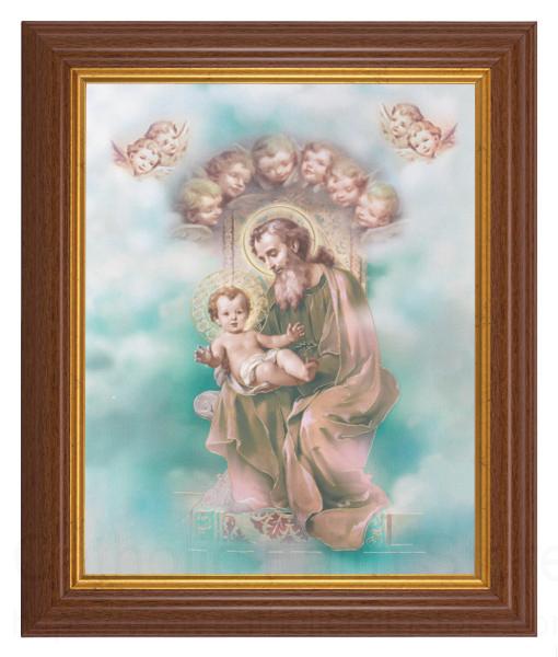 St. Joseph 8x10 Textured Artboard Dark Walnut Frame