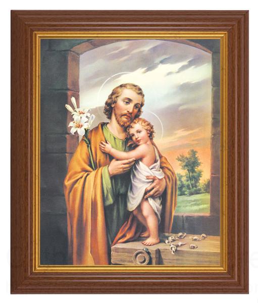 St. Joseph 8x10 Textured Artboard Dark Walnut Frame