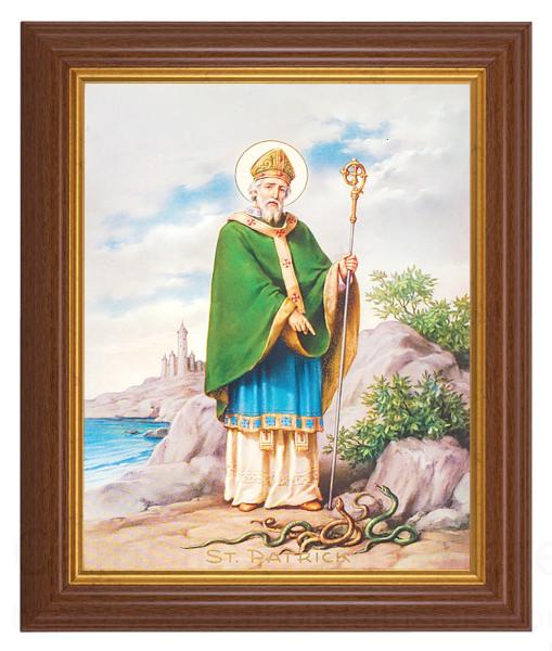 St. Patrick 8x10 Textured Artboard Dark Walnut Frame